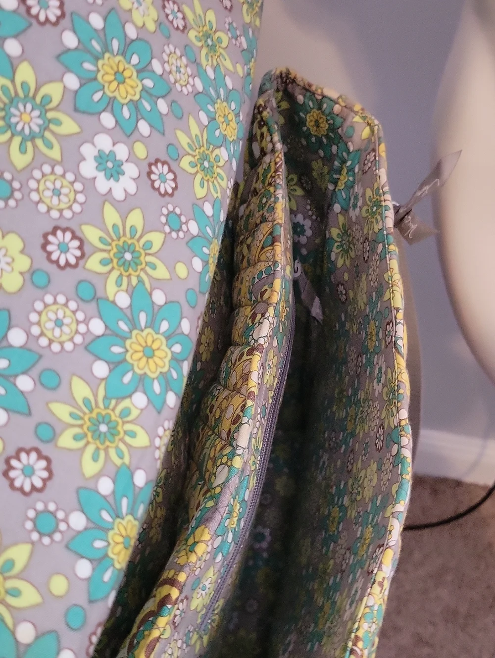 Vera Bradley Laptop Bag.  Lemon Parfait Retired Bag.
